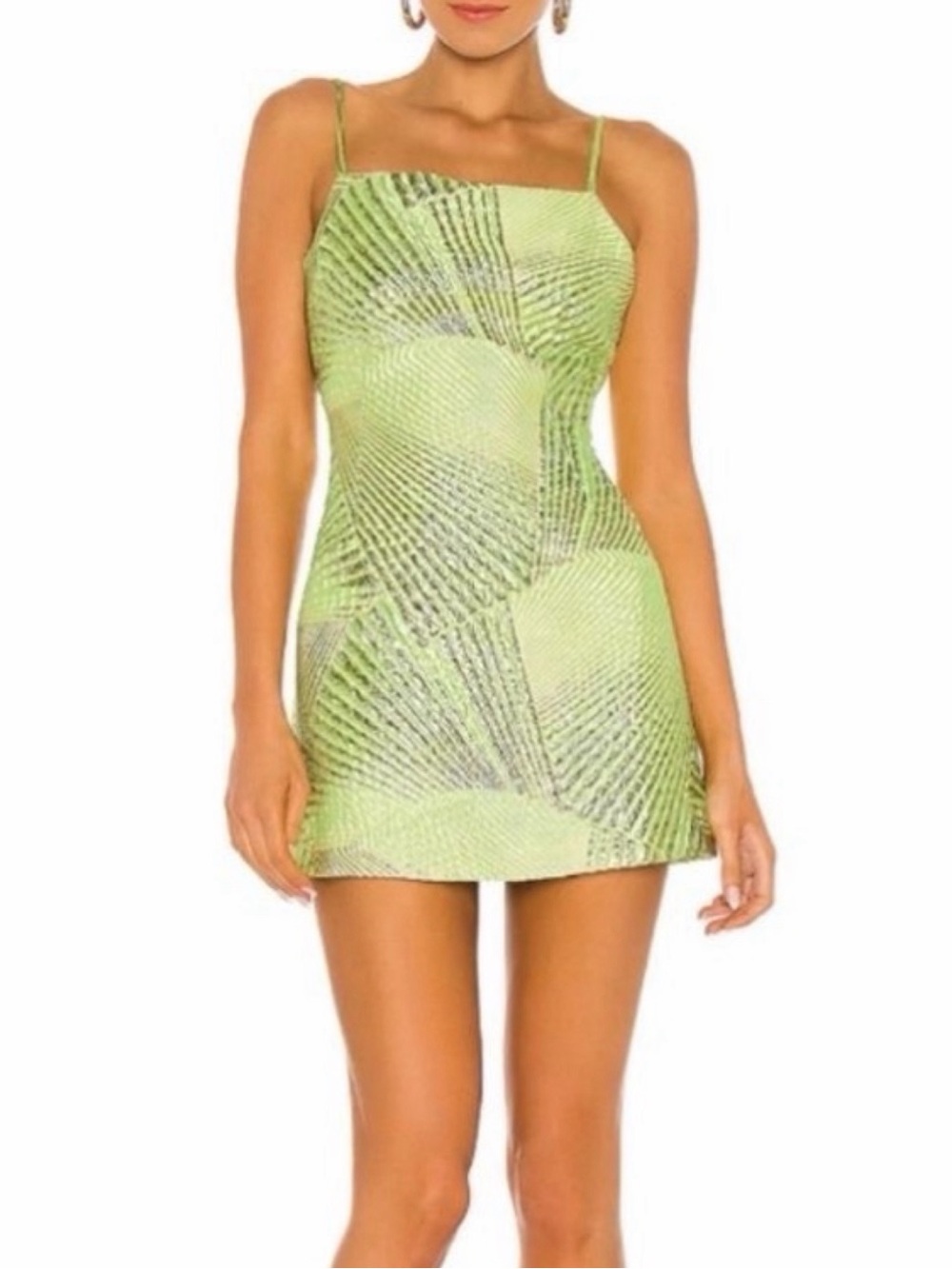 The Bar Lime Green ‘Logan’ Mini Dress